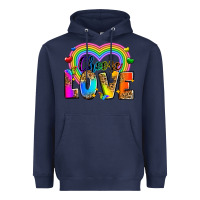 Navy Choose love Heavyweight Hoodie - Zillion Design Studio