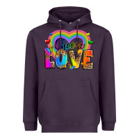 Plum Choose love Heavyweight Hoodie - Zillion Design Studio