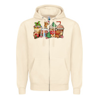 Sandshell christmas gingerbread coffee cups Zipper Hoodie - Zillion Design Studio