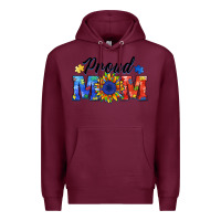 Burgundy proud mom autism Premium Hoodie - BarkalooDesign