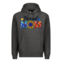Charcoal Heather proud mom autism Premium Hoodie - BarkalooDesign