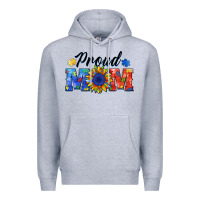 Heather Grey proud mom autism Premium Hoodie - BarkalooDesign