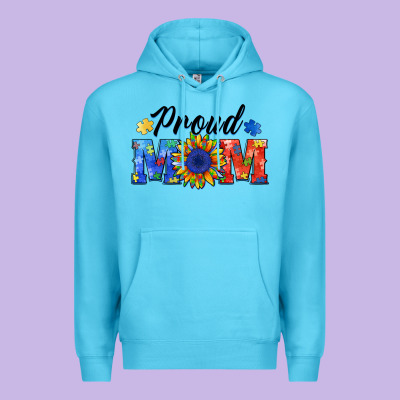 Proud Mom Autism Premium Hoodie Designed By Barkaloodesign