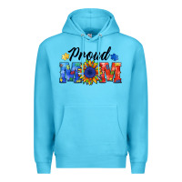 Ocean Blue proud mom autism Premium Hoodie - BarkalooDesign