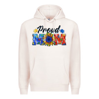 Pale Pink proud mom autism Premium Hoodie - BarkalooDesign
