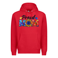 Red proud mom autism Premium Hoodie - BarkalooDesign