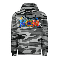 Slate Camo proud mom autism Premium Hoodie - BarkalooDesign