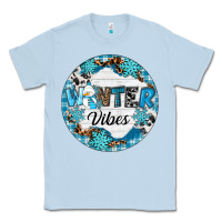 Dusty Blue Winter vibes Classic Tee - RanaPortraitStore