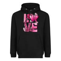Black Love Cancer with Heart Heavyweight Hoodie - texasbilliewilder