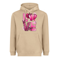 Mushroom Love Cancer with Heart Heavyweight Hoodie - texasbilliewilder