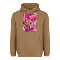 Toasted Coconut Love Cancer with Heart Heavyweight Hoodie - texasbilliewilder