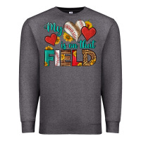 Charcoal Heather my heart is on that field baseball Premium Sweatshirt - HRA Design Shop