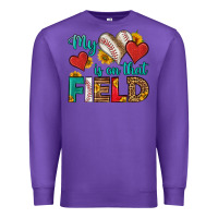 Purple my heart is on that field baseball Premium Sweatshirt - HRA Design Shop