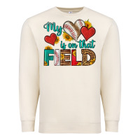 Sandshell my heart is on that field baseball Premium Sweatshirt - HRA Design Shop