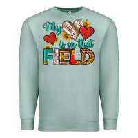 Seafoam my heart is on that field baseball Premium Sweatshirt - HRA Design Shop