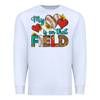 White my heart is on that field baseball Premium Sweatshirt - HRA Design Shop
