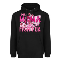 Black My Mama Is a Fighter with Ribbon Heavyweight Hoodie - texasbilliewilder