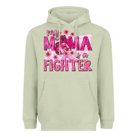 Matcha My Mama Is a Fighter with Ribbon Heavyweight Hoodie - texasbilliewilder