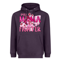 Plum My Mama Is a Fighter with Ribbon Heavyweight Hoodie - texasbilliewilder