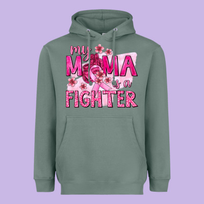 My Mama Is A Fighter With Ribbon Heavyweight Hoodie Designed By Texasbilliewilder