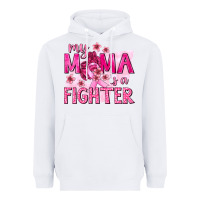 White My Mama Is a Fighter with Ribbon Heavyweight Hoodie - texasbilliewilder