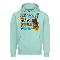 Just A Girl Who Loves Country Music Zipper Hoodie | Teevron