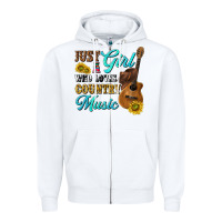 White just a girl who loves country music Zipper Hoodie - texasbilliewilder