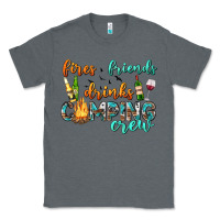 Charcoal Heather fires friends drinks camping crew Classic Tee - texasbilliewilder