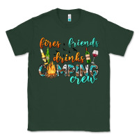 Sports Green fires friends drinks camping crew Classic Tee - texasbilliewilder