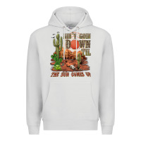 Dove Grey aintgoin down til the sun comes up desert Premium Hoodie - NancyCooperArtShop