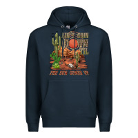 Navy aintgoin down til the sun comes up desert Premium Hoodie - NancyCooperArtShop