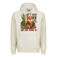 Oatmeal Heather aintgoin down til the sun comes up desert Premium Hoodie - NancyCooperArtShop