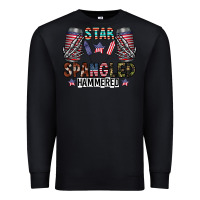 Black star spangled hammered Premium Sweatshirt - CowhideDigitalArt
