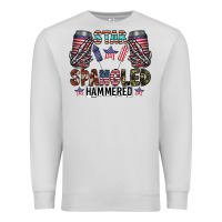 Dove Grey star spangled hammered Premium Sweatshirt - CowhideDigitalArt