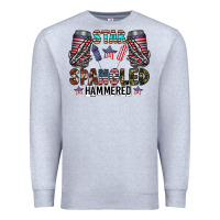 Heather Grey star spangled hammered Premium Sweatshirt - CowhideDigitalArt