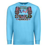Ocean Blue star spangled hammered Premium Sweatshirt - CowhideDigitalArt