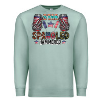 Seafoam star spangled hammered Premium Sweatshirt - CowhideDigitalArt