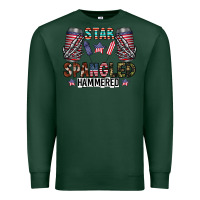Sports Green star spangled hammered Premium Sweatshirt - CowhideDigitalArt