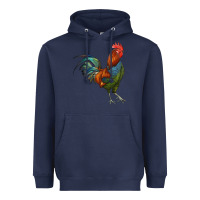 Navy rooster Heavyweight Hoodie - RanaPortraitStore