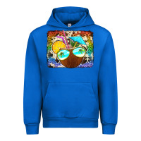 Cobalt coconut drink with sunglasses Urban Hoodie - Jasminsmagicworld
