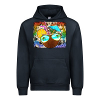 Navy coconut drink with sunglasses Urban Hoodie - Jasminsmagicworld