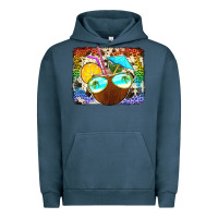 Pigment Midnight Navy coconut drink with sunglasses Urban Hoodie - Jasminsmagicworld