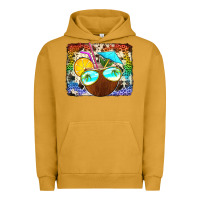 Pigment Peanut Butter coconut drink with sunglasses Urban Hoodie - Jasminsmagicworld