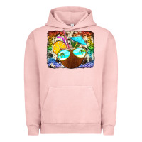 Pigment Salmon coconut drink with sunglasses Urban Hoodie - Jasminsmagicworld