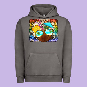 Coconut Drink With Sunglasses Urban Hoodie Designed By Jasminsmagicworld