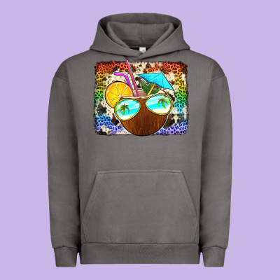 Coconut Drink With Sunglasses Urban Hoodie Designed By Jasminsmagicworld