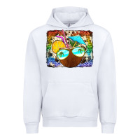 White coconut drink with sunglasses Urban Hoodie - Jasminsmagicworld