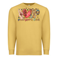 Antique Gold peace love 100 days of school Premium Sweatshirt - RacoonDesign
