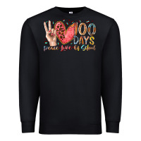 Black peace love 100 days of school Premium Sweatshirt - RacoonDesign