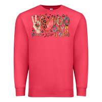 Cardinal peace love 100 days of school Premium Sweatshirt - RacoonDesign